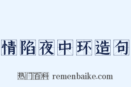 情陷夜中环造句是什么意思的图片